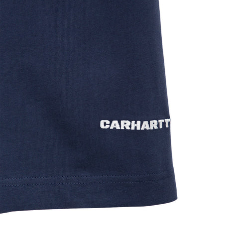 Carhartt WIP S/S Link Script T-Shirt Blue/White I031373.00A.XX.06